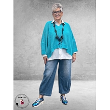 AKH Trui OversizeTurquoise  Laagjes Look